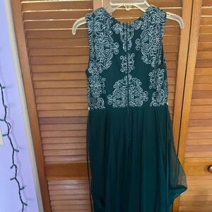 Dark green girls dress